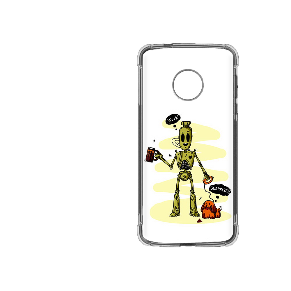 

Чехол MyPads Tocco для Motorola Moto Z2 Force прикольный робот, Прозрачный, Tocco