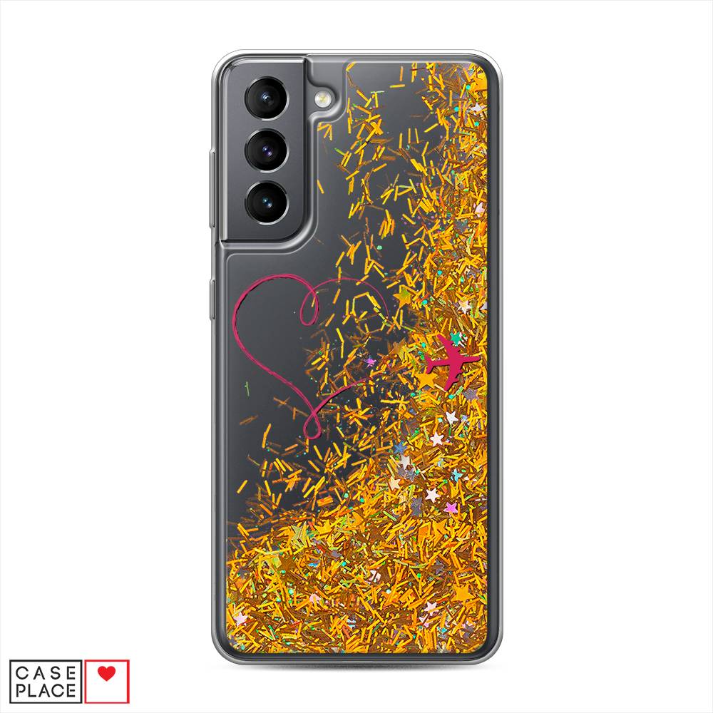 

Чехол Awog на Samsung Galaxy S21 / Самсунг S21 "Сердце и самолет", Красный, 2101890-1
