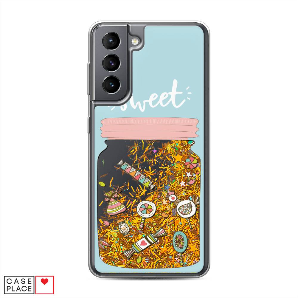 

Чехол Awog на Samsung Galaxy S21 / Самсунг S21 "Конфетки в банке", Голубой, 2101890-1