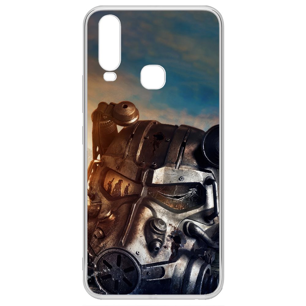 

Чехол-накладка Krutoff Clear Case Фоллаут (Fallout) - Шлем Т-60 для Vivo Y11