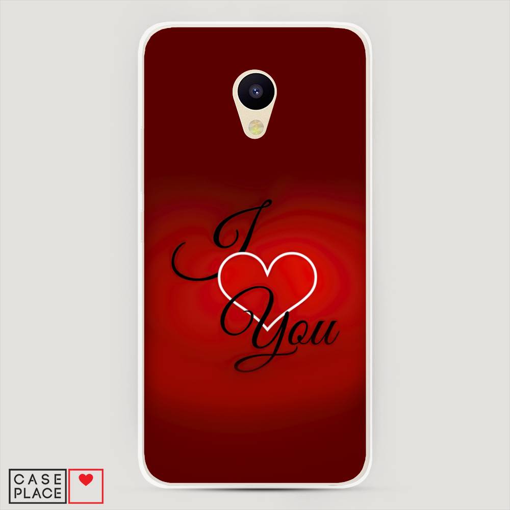 

Чехол Awog на Meizu M5 "I love you 3", Красный;черный, 70750-6