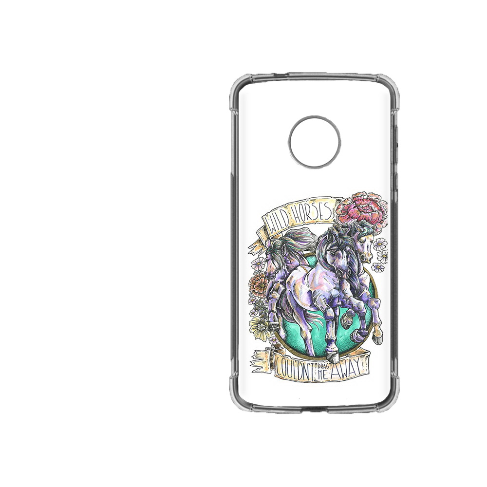 

Чехол MyPads Tocco для Motorola Moto Z2 Force рисунок коней в цветах, Прозрачный, Tocco