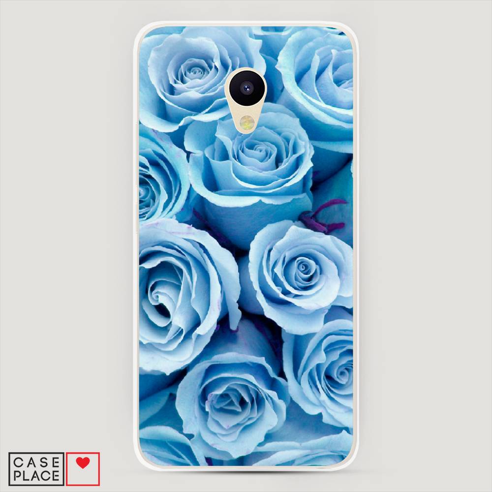 

Чехол Awog на Meizu M5 "Лазурные розы", Голубой, 70750-8