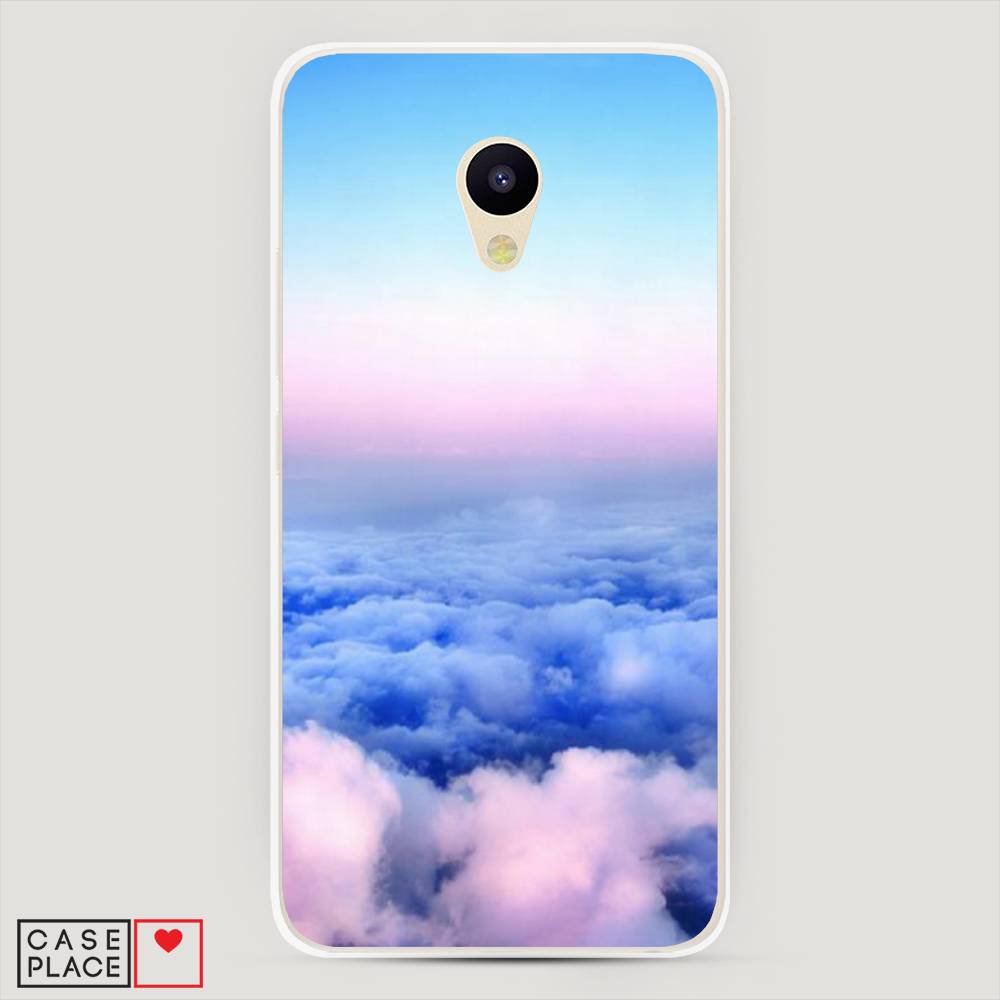 

Чехол Awog на Meizu M5 "Облака", Голубой;розовый, 70750-4