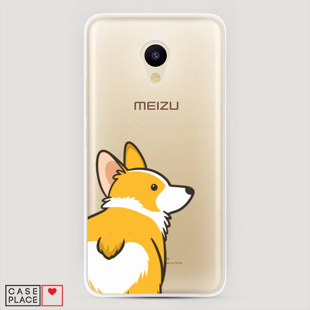 

Чехол Awog на Meizu M5 "Корги следуй за мной", Желтый;бежевый;белый, 70750-2