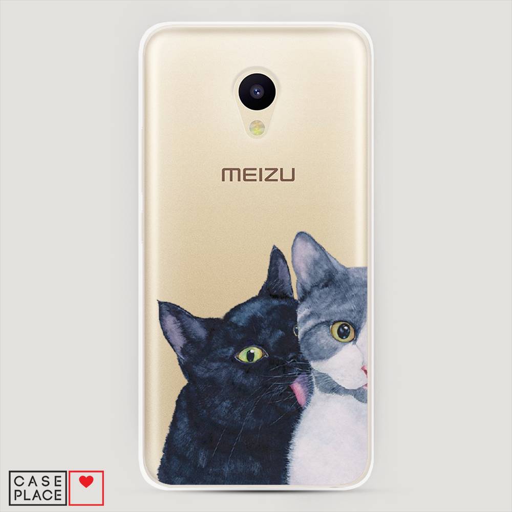 

Чехол Awog на Meizu M5 "Кошачья любовь", Синий, 70750-1
