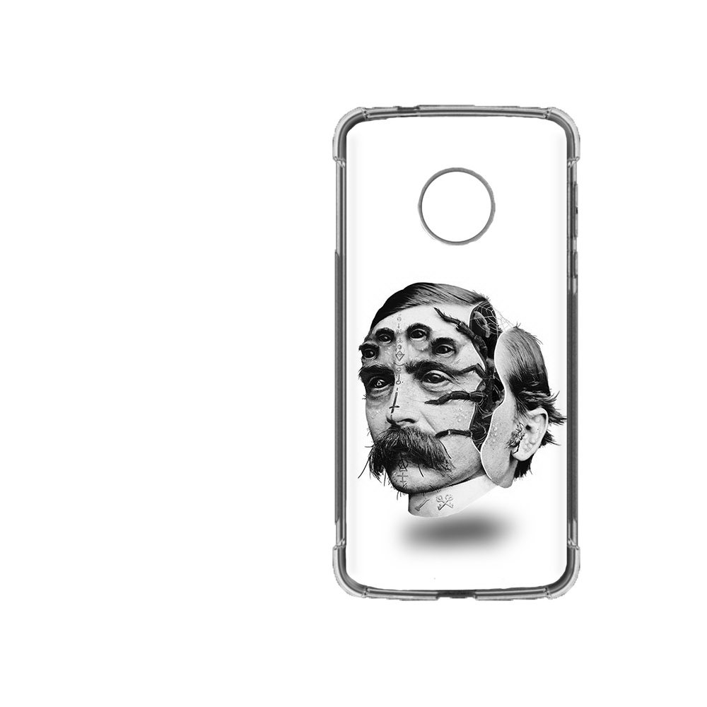 

Чехол MyPads Tocco для Motorola Moto Z2 Force страшное лицо мужчины, Прозрачный, Tocco