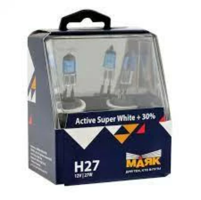 

Лампа галогенная Маяк Active Super White H27 12V 27W, 2 шт.