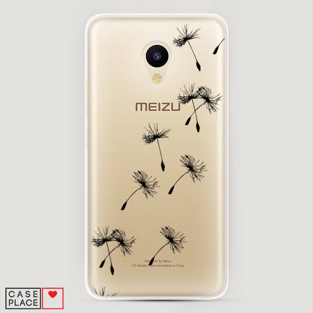

Чехол Awog на Meizu M5 "Летящие одуванчики", Черный, 70750-8