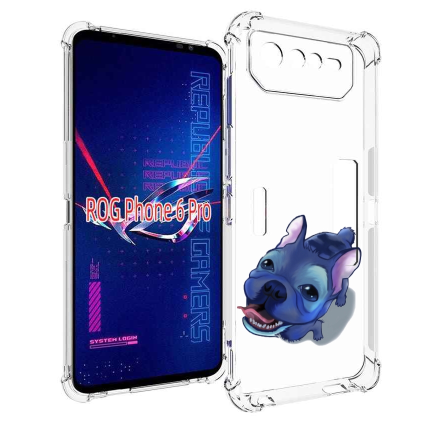 

Чехол MyPads Синий Пес для Asus ROG Phone 6 Pro, Прозрачный, Tocco