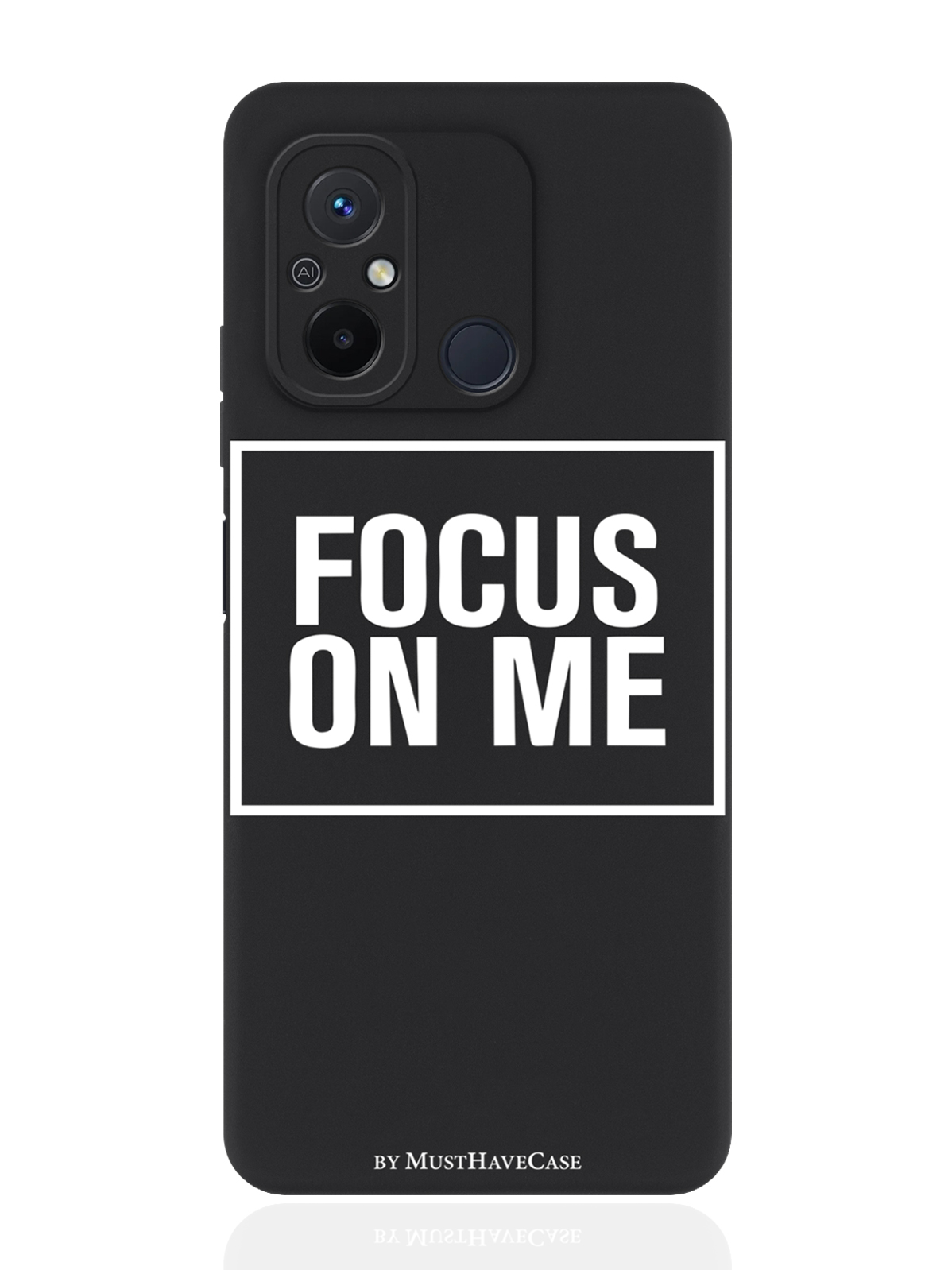 

Чехол для смартфона Xiaomi Redmi 12C черный силиконовый Focus on me