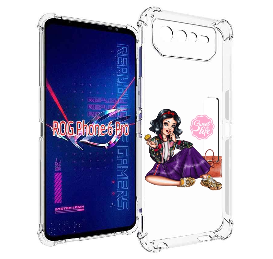

Чехол MyPads Сладкая-жизнь женский для Asus ROG Phone 6 Pro, Прозрачный, Tocco