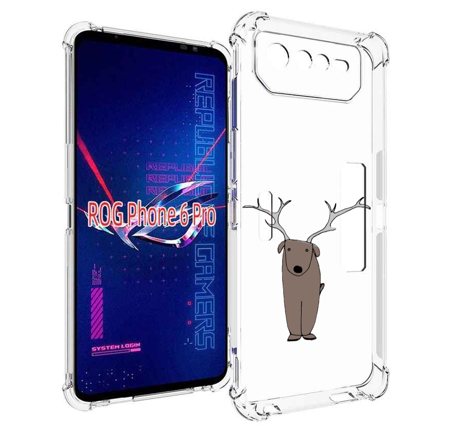 

Чехол MyPads Собака олень для Asus ROG Phone 6 Pro, Прозрачный, Tocco