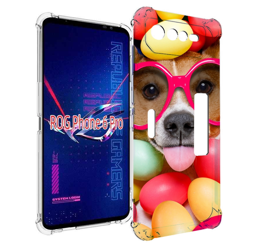 

Чехол MyPads Собака-в-яйцах для Asus ROG Phone 6 Pro, Прозрачный, Tocco