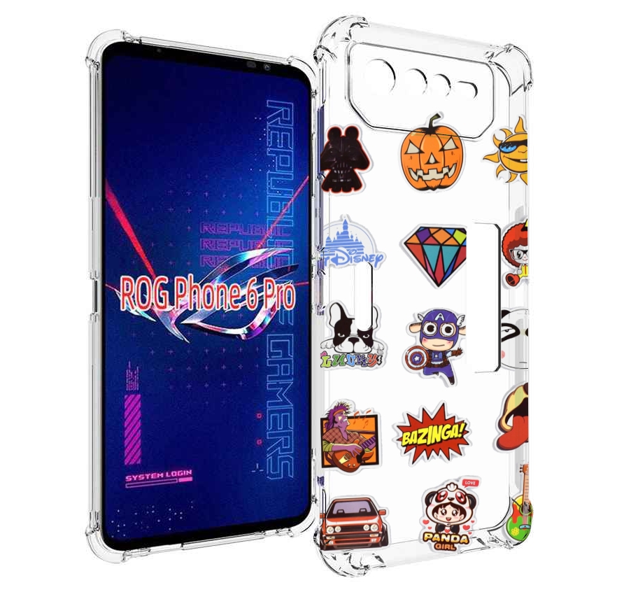 

Чехол MyPads Стикеры-2 для Asus ROG Phone 6 Pro, Прозрачный, Tocco