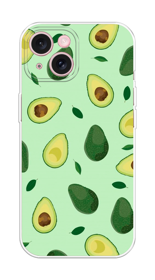 

Чехол Homey на Apple iPhone 15 "Blue avocado", Коричневый;зеленый, 15550-1