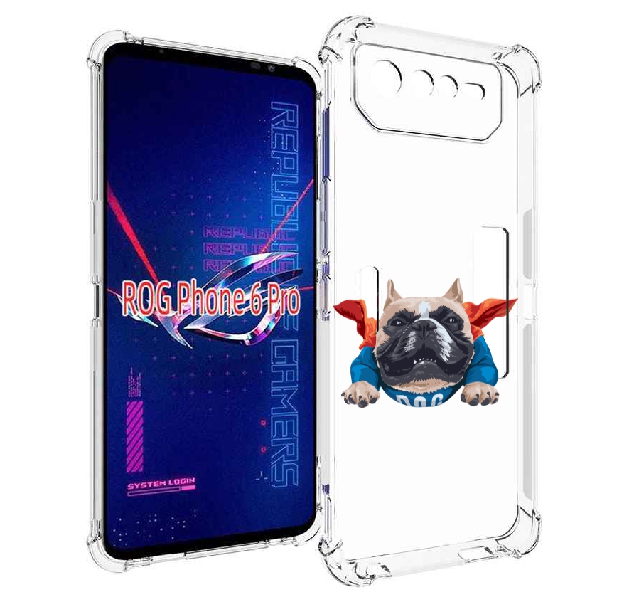 

Чехол MyPads Супер-Дог для Asus ROG Phone 6 Pro, Прозрачный, Tocco