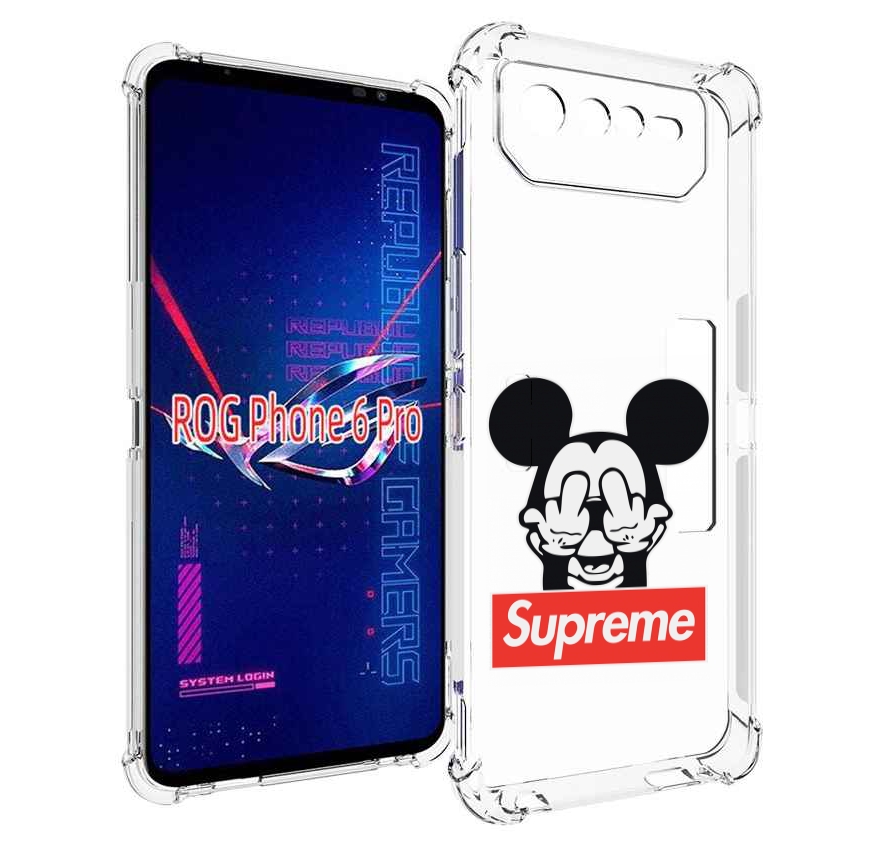 

Чехол MyPads Супримовский-Микки-маус для Asus ROG Phone 6 Pro, Прозрачный, Tocco
