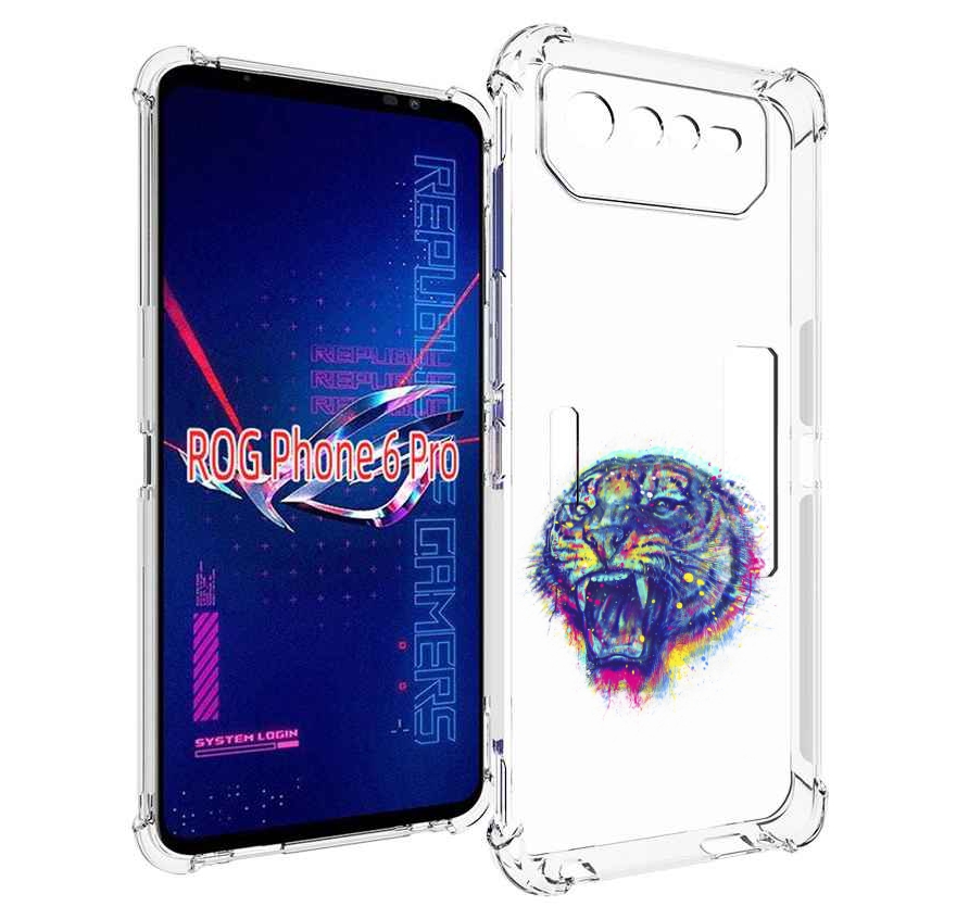 

Чехол MyPads Тигр 2 для Asus ROG Phone 6 Pro, Прозрачный, Tocco