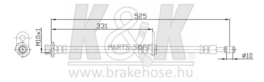

Шланг Тормозной Ft1330 Suzuki Grand Vitara 2005 - Front Axle Left K&K арт. FT1330