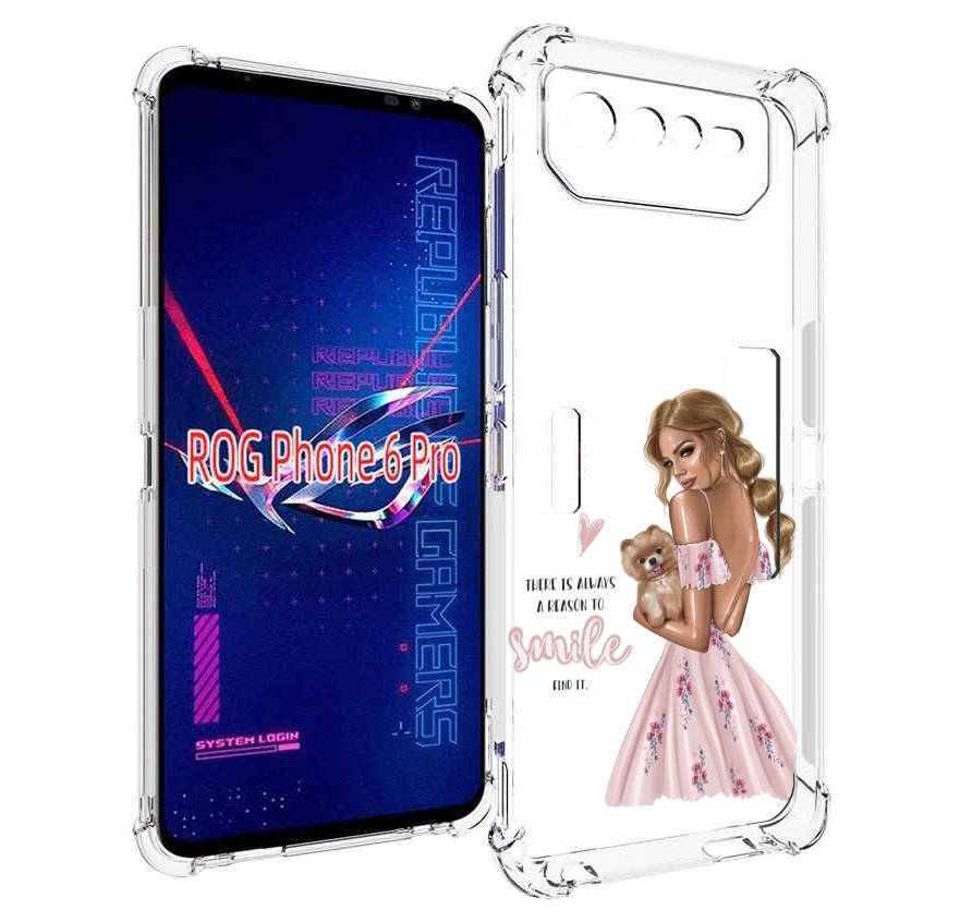 

Чехол MyPads Улыбайся-чаще женский для Asus ROG Phone 6 Pro, Прозрачный, Tocco