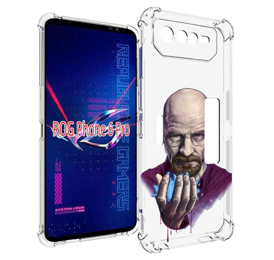 

Чехол MyPads Хайзенберг для Asus ROG Phone 6 Pro, Прозрачный, Tocco