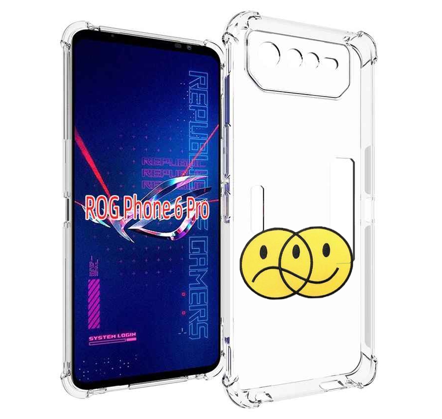 

Чехол MyPads Хиппи для Asus ROG Phone 6 Pro, Прозрачный, Tocco