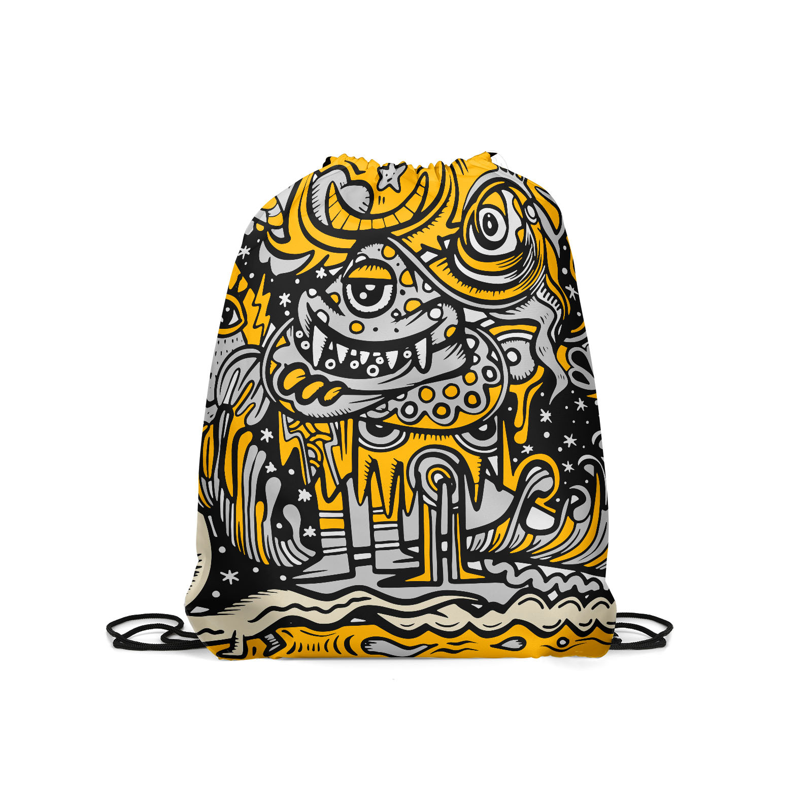 

Мешок для обуви унисекс Gorolla DrawstringBackpack 124 черный/желтый, 42х35 см, Разноцветный, DrawstringBackpack 124