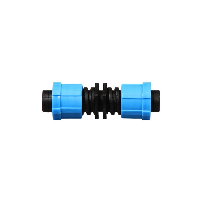 

Муфта-соединитель для капельной ленты, 16 мм, пластик (5 шт), Черный;голубой