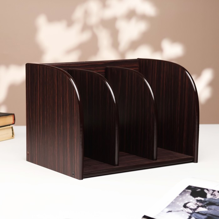 

Органайзер для бумаг 3 секции, 29*21*21см, Коричневый