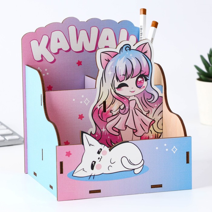

Органайзер для канцелярии «Kawaii», Розовый