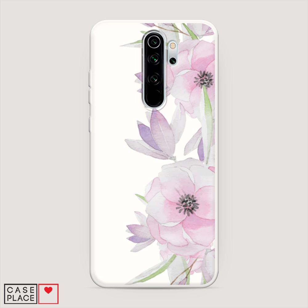 

Матовый силиконовый чехол "Нежные анемоны" на Xiaomi Redmi Note 8 Pro