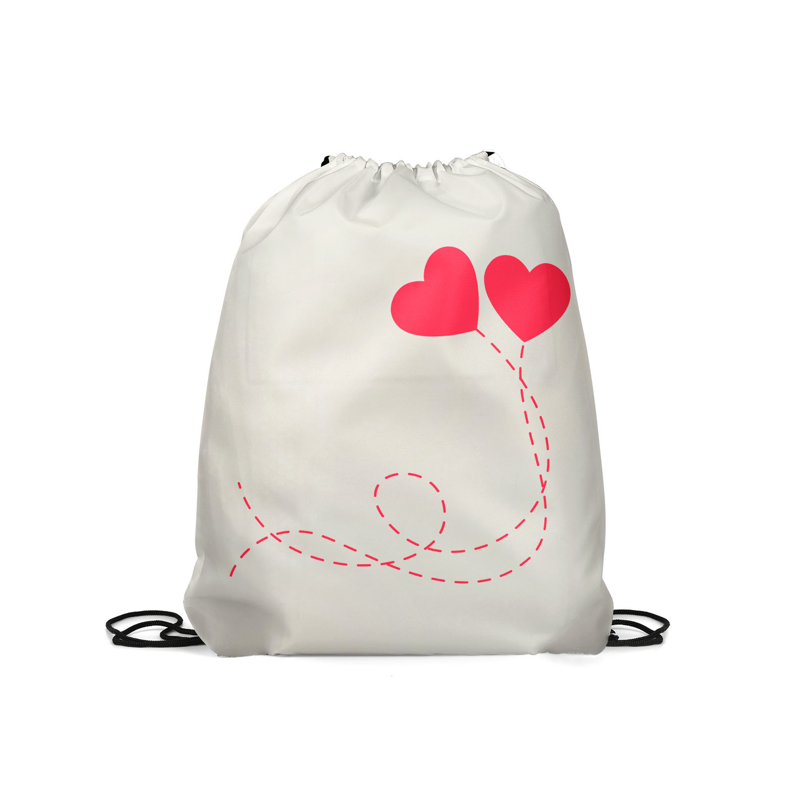 

Мешок для обуви унисекс Gorolla DrawstringBackpack 2351 бежевый с розовым, 42х35 см, Белый, DrawstringBackpack 2351