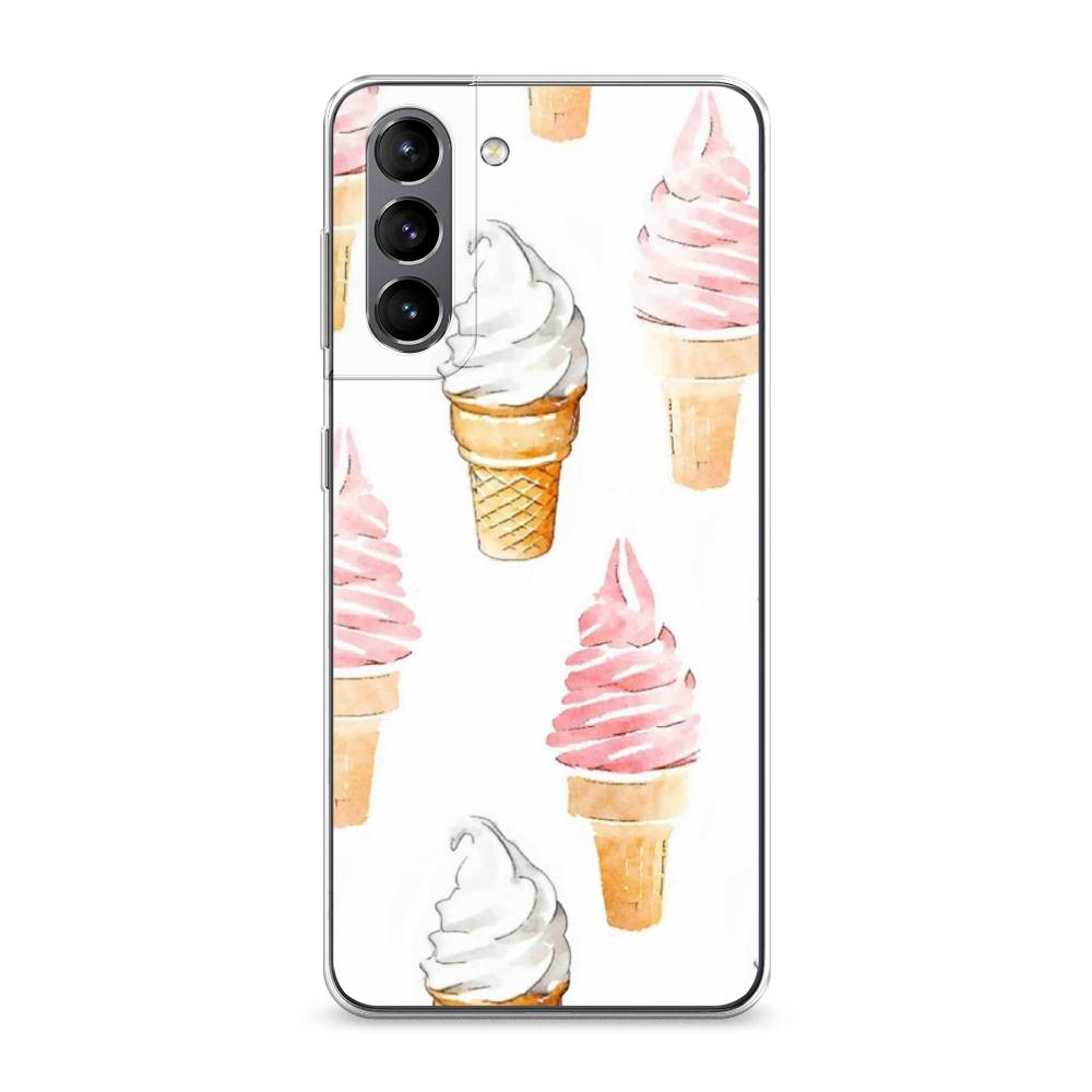 

Чехол Awog на Samsung Galaxy S21 / Самсунг S21 "Нарисованное мороженое", Белый;розовый, 2101850-10