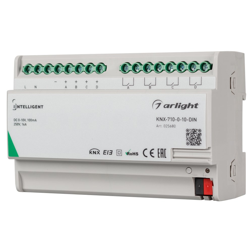 

Arlight INTELLIGENT ARLIGHT Конвертер KNX-710-0-10-DIN (230V, 4x0/1-10, 4x16A), INTELLIGENT ARLIGHT Конвертер KNX-710-0-10-DIN (230V, 4x0/1-10, 4x16A)