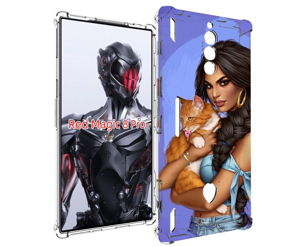 

Чехол MyPads девушка-красивая-с-синим-фоном женский для ZTE Nubia Red Magic 8 Pro / Red..., Tocco