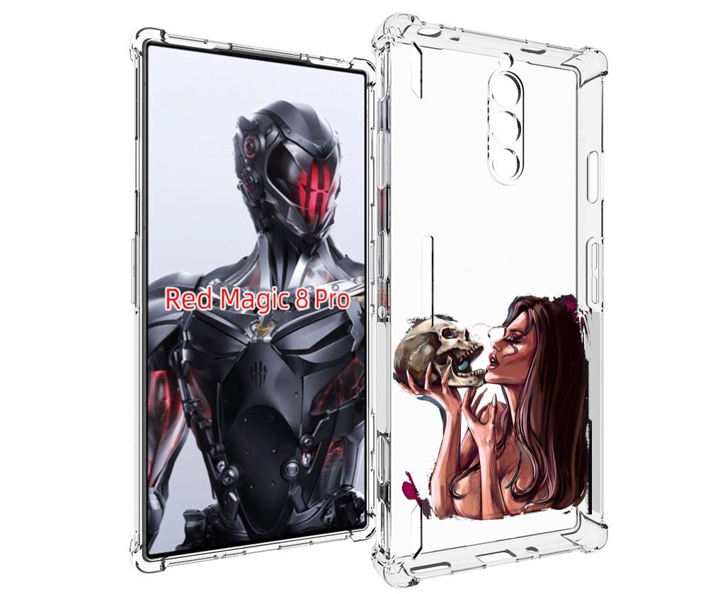 

Чехол MyPads девушка-модель-с-черепом для ZTE Nubia Red Magic 8 Pro / Red Magic 8 Pro Plus, Tocco