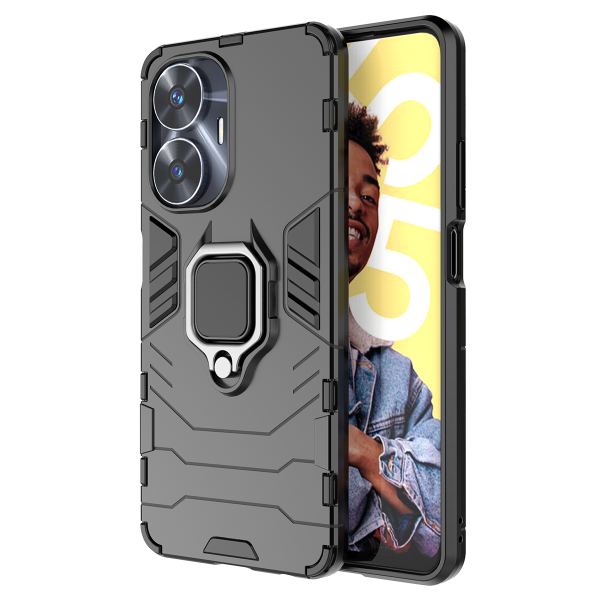 

Противоударный чехол Panther Case для Realme C55, черный, Panther Case