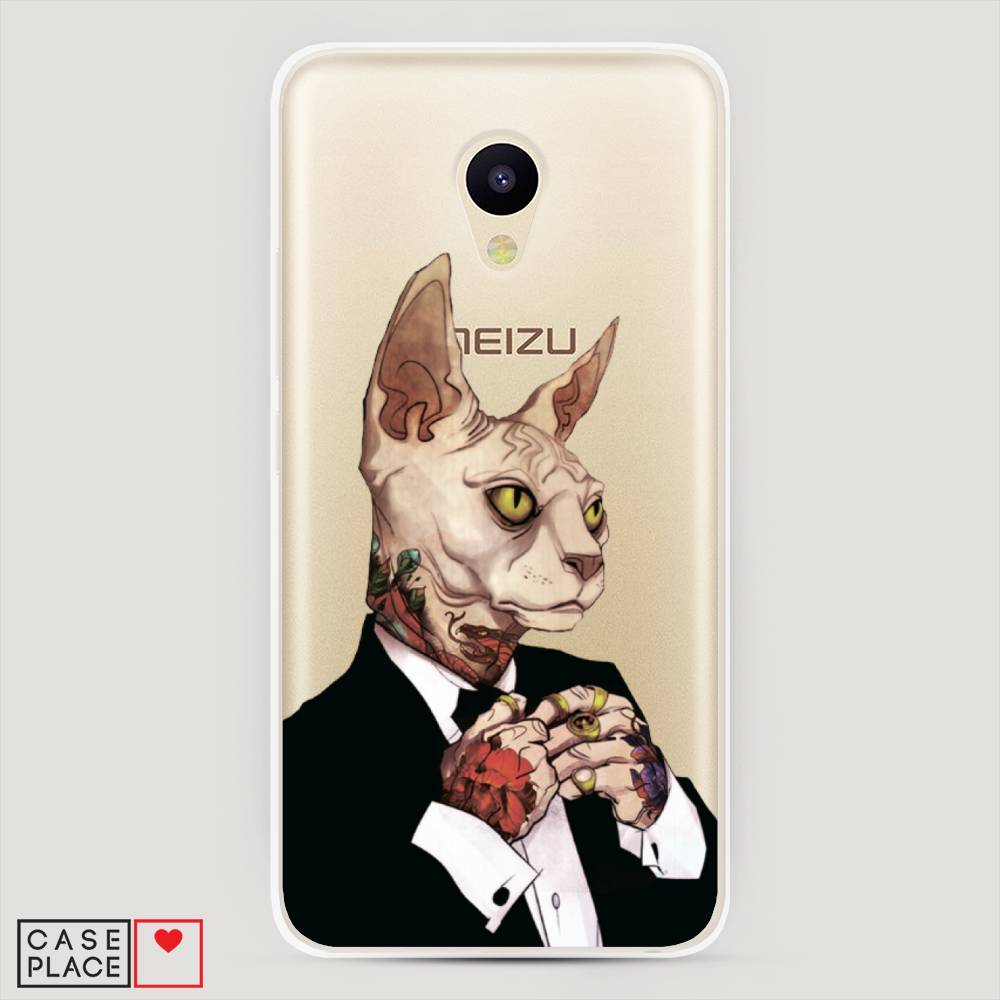 

Чехол Awog на Meizu M5 "Татуированный сфинкс", Бежевый;черный;красный, 70750-7