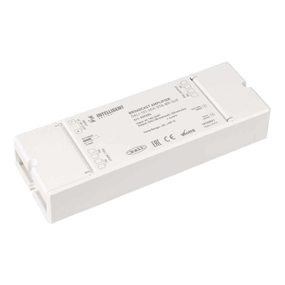 

Arlight INTELLIGENT ARLIGHT Усилитель DALI-101-MIX-DT8-BR-SUF (DALI bus, 230V), Белый, INTELLIGENT ARLIGHT Усилитель DALI-101-MIX-DT8-BR-SUF (DALI bus, 230V)