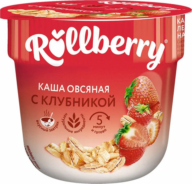 Каша Rollberry овсяная с клубникой 40 г