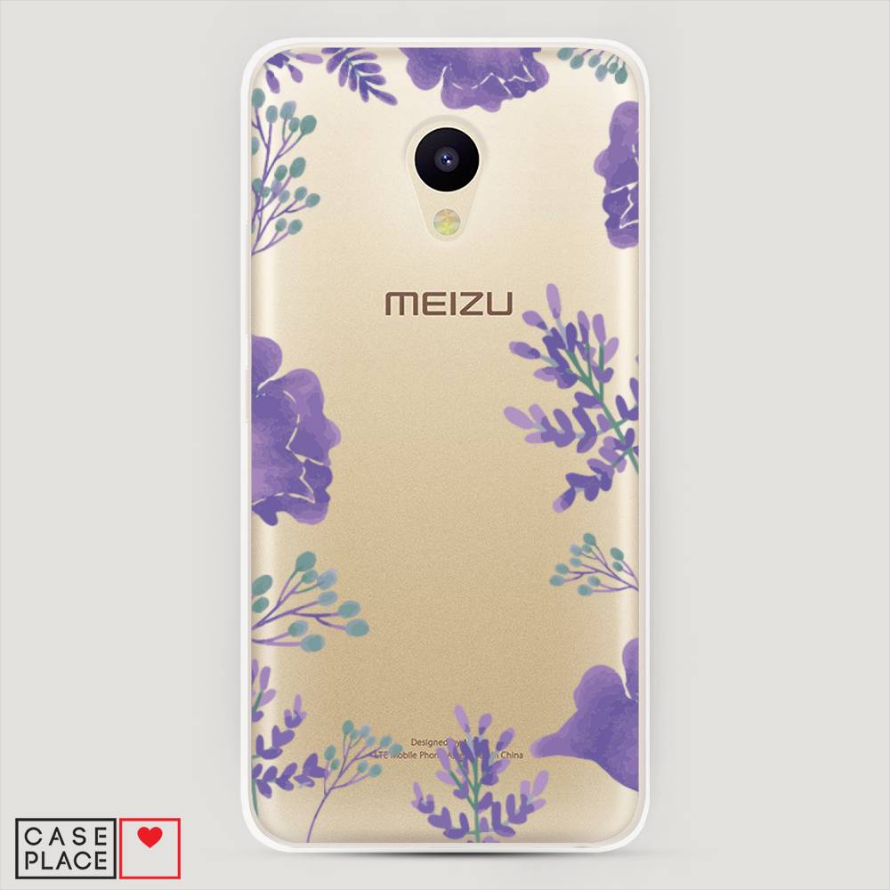 

Чехол Awog на Meizu M5 "Сиреневая цветочная рамка", Прозрачный;фиолетовый, 70750-8