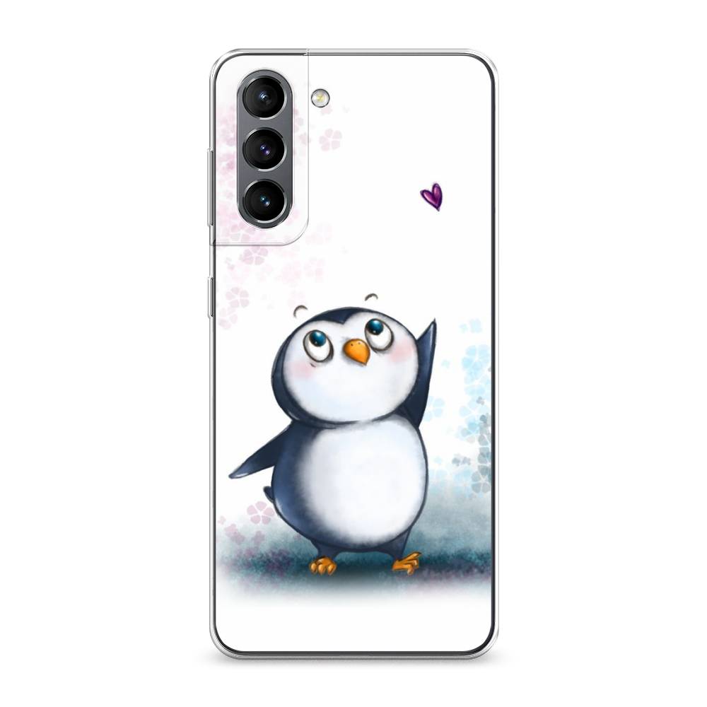 

Чехол Awog на Samsung Galaxy S21 / Самсунг S21 "Пингвин и сердечко", Белый, 2101850-1