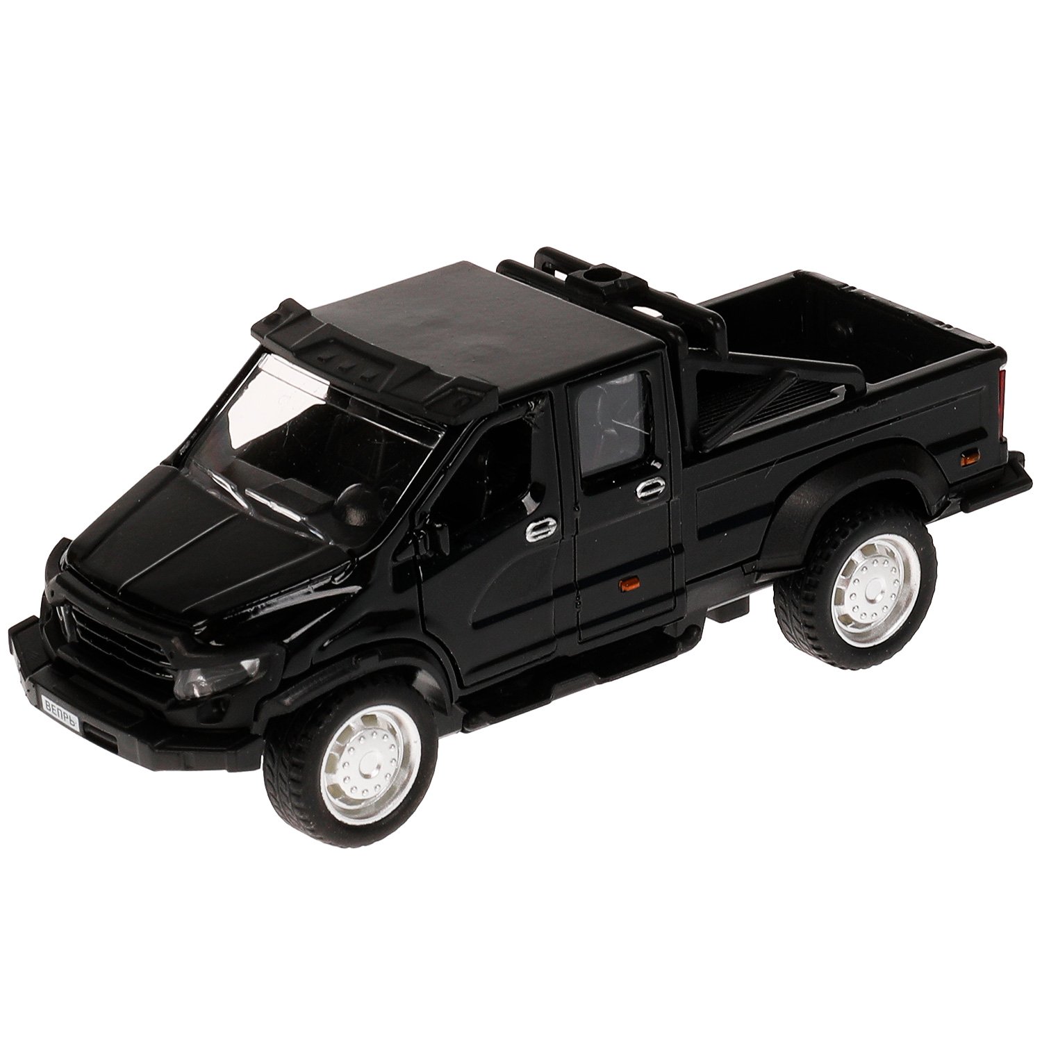 Машина металл ГАЗ Вепрь, 12,5 см, (откр двери, черн,)  инерц, в коробке машина мет 1 38 bmw z4 gt3 откр двери 11см черн матовый