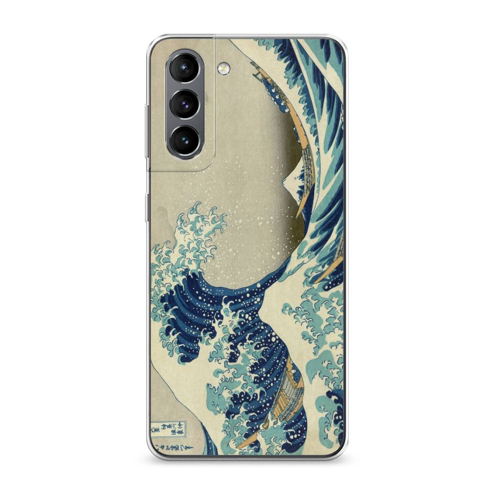 

Чехол Awog на Samsung Galaxy S21 / Самсунг S21 "Большая волна в Канагаве", Серый;синий;голубой, 2101850-9
