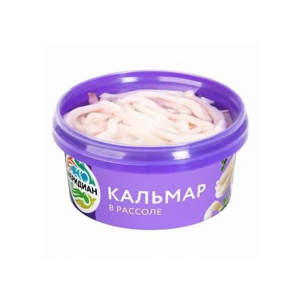 фото Заливное из морепродуктов океан вкуса кальмар кольца в рассоле 300 г