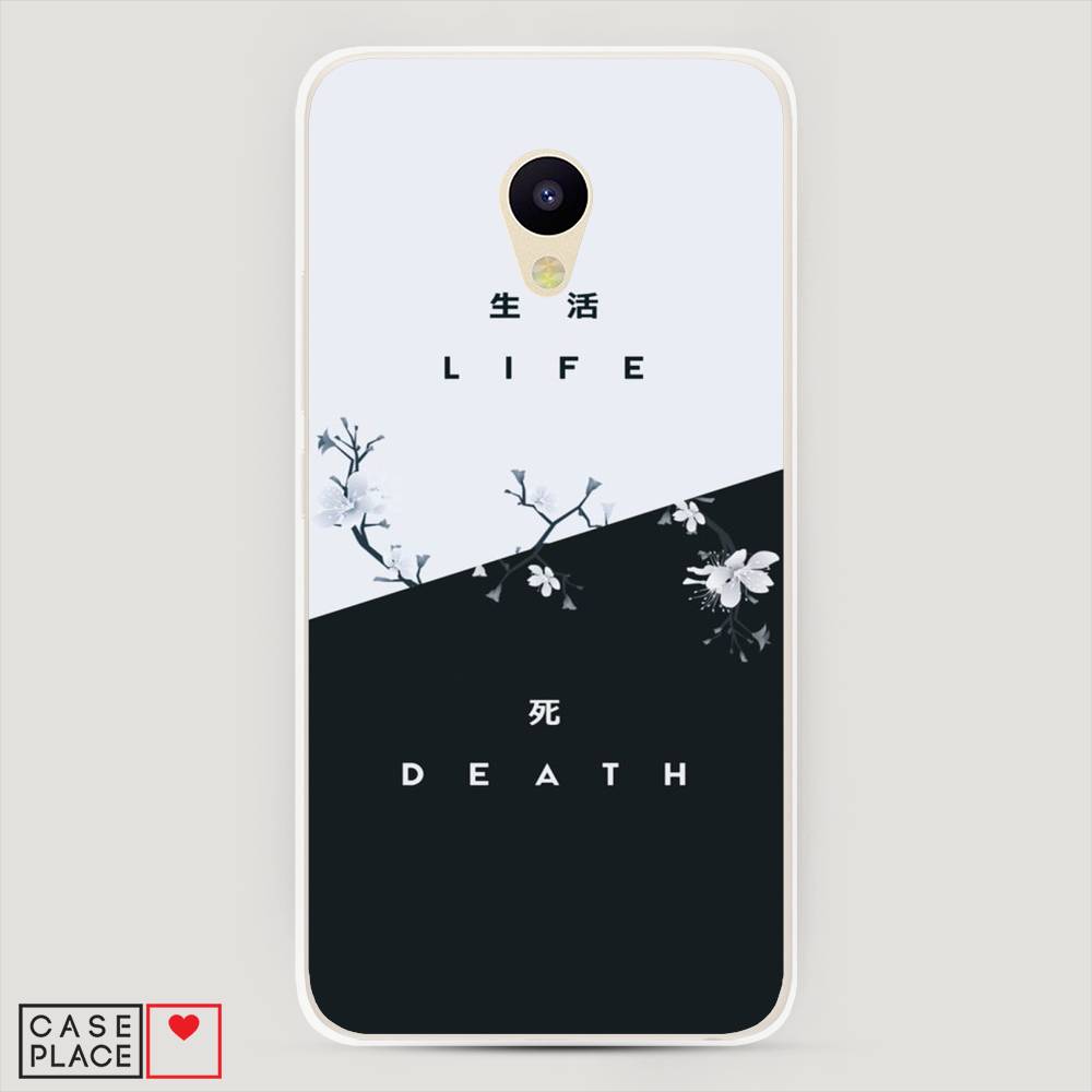 

Чехол Awog на Meizu M5 "Life and death", Черный;серый, 70750-7
