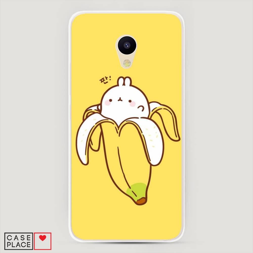 

Чехол Awog на Meizu M5 "Зайчик-бананчик", Желтый;белый, 70750-2