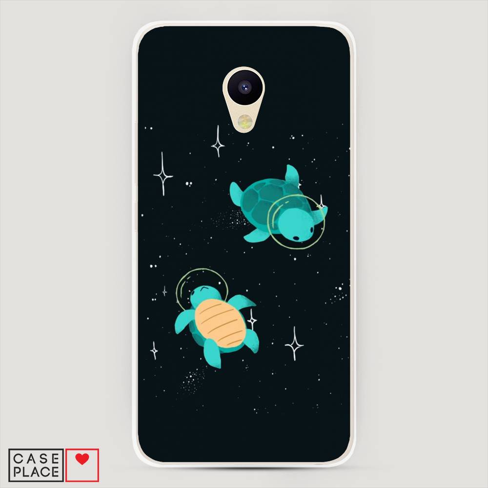 

Чехол Awog на Meizu M5 "Черепашки космонавты", Черный;синий, 70750-4