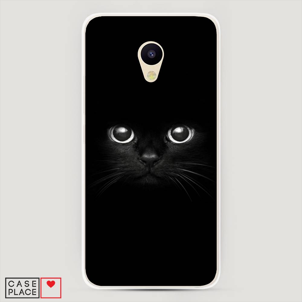 

Чехол Awog на Meizu M5 "Взгляд черной кошки", Черный, 70750-1